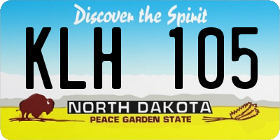 ND license plate KLH105