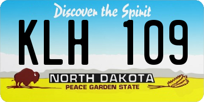 ND license plate KLH109
