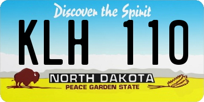 ND license plate KLH110