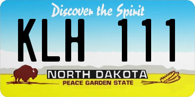ND license plate KLH111