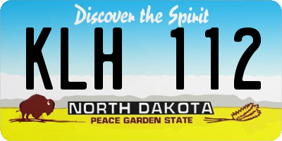 ND license plate KLH112