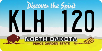 ND license plate KLH120