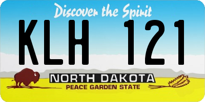 ND license plate KLH121