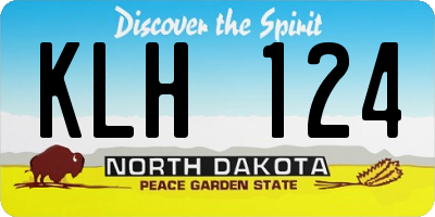 ND license plate KLH124