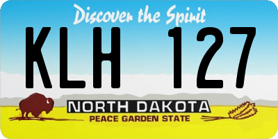 ND license plate KLH127