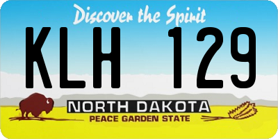 ND license plate KLH129