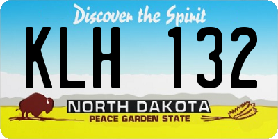 ND license plate KLH132