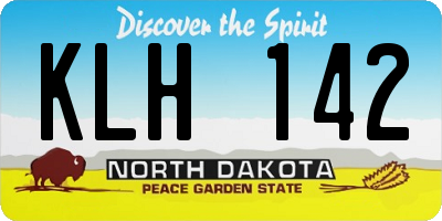 ND license plate KLH142