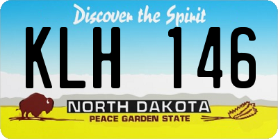 ND license plate KLH146