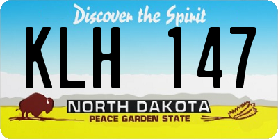 ND license plate KLH147