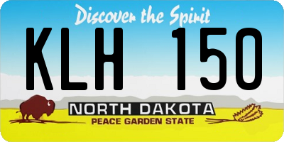 ND license plate KLH150