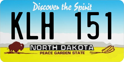 ND license plate KLH151