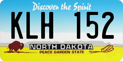 ND license plate KLH152