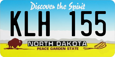 ND license plate KLH155