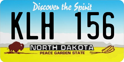 ND license plate KLH156