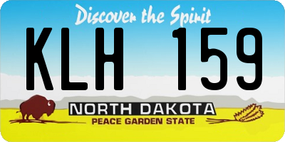 ND license plate KLH159