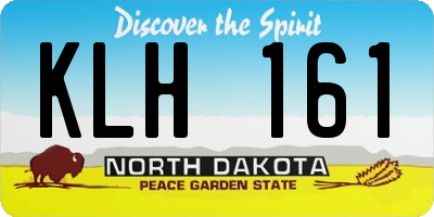 ND license plate KLH161