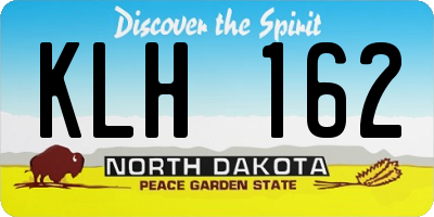 ND license plate KLH162