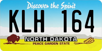 ND license plate KLH164