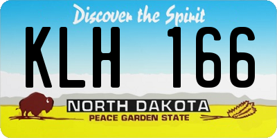 ND license plate KLH166