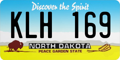 ND license plate KLH169