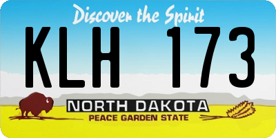 ND license plate KLH173