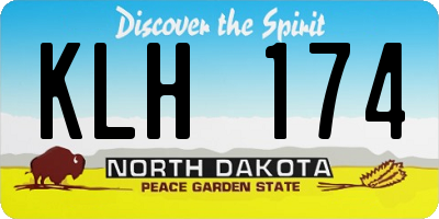 ND license plate KLH174