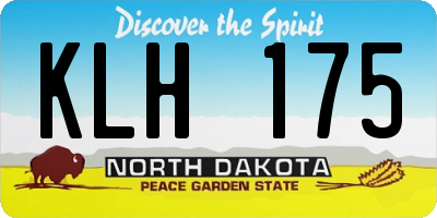 ND license plate KLH175