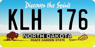 ND license plate KLH176