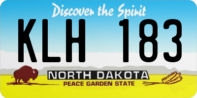 ND license plate KLH183