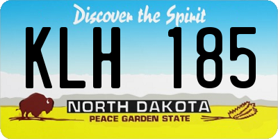 ND license plate KLH185