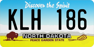 ND license plate KLH186