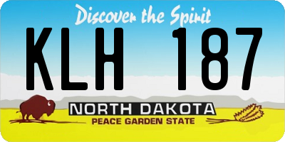 ND license plate KLH187
