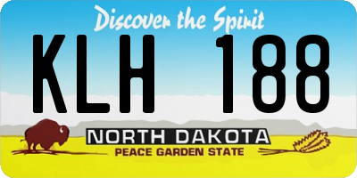 ND license plate KLH188