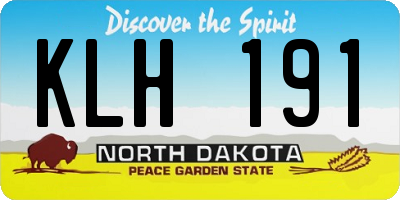 ND license plate KLH191