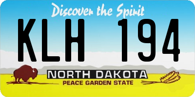 ND license plate KLH194