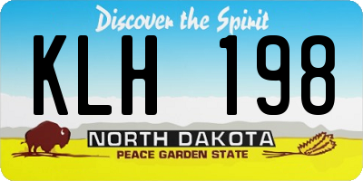 ND license plate KLH198