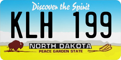 ND license plate KLH199