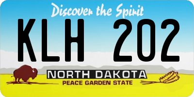 ND license plate KLH202