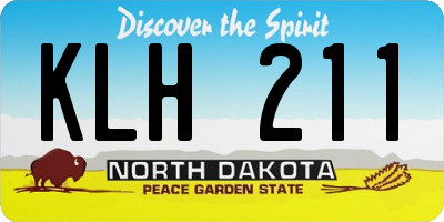 ND license plate KLH211