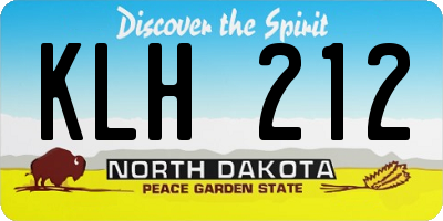 ND license plate KLH212