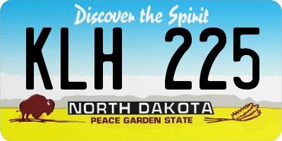 ND license plate KLH225