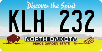 ND license plate KLH232