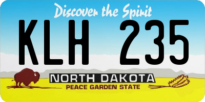 ND license plate KLH235