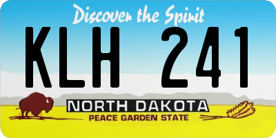 ND license plate KLH241
