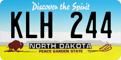 ND license plate KLH244