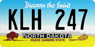 ND license plate KLH247