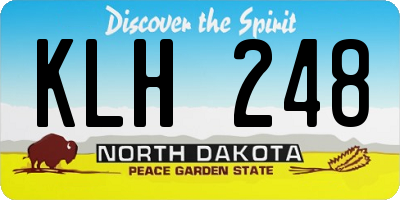 ND license plate KLH248