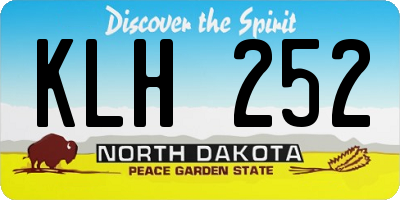 ND license plate KLH252