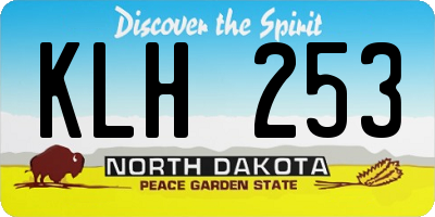 ND license plate KLH253